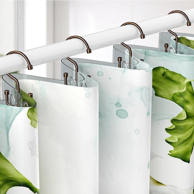 Shower Curtain Hooks, Shower Curtain Rings, Durable Rust Proof Shower Curtain - Image 2
