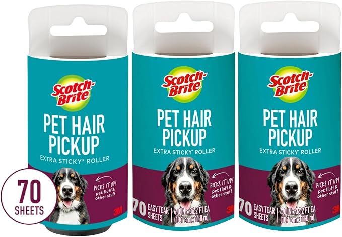 Scotch-Brite Pet Hair Pickup Extra Sticky Lint Roller Refills, Refills Only - Image 2