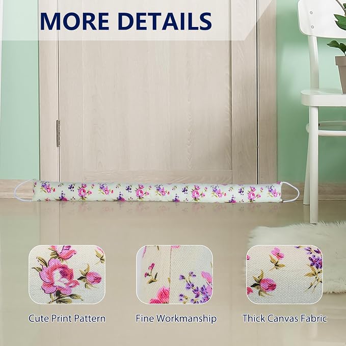 2 Pack 36 Inch 2.8 Inch Wide Slim Under Door Blocker Door Draft Stopper - Image 5
