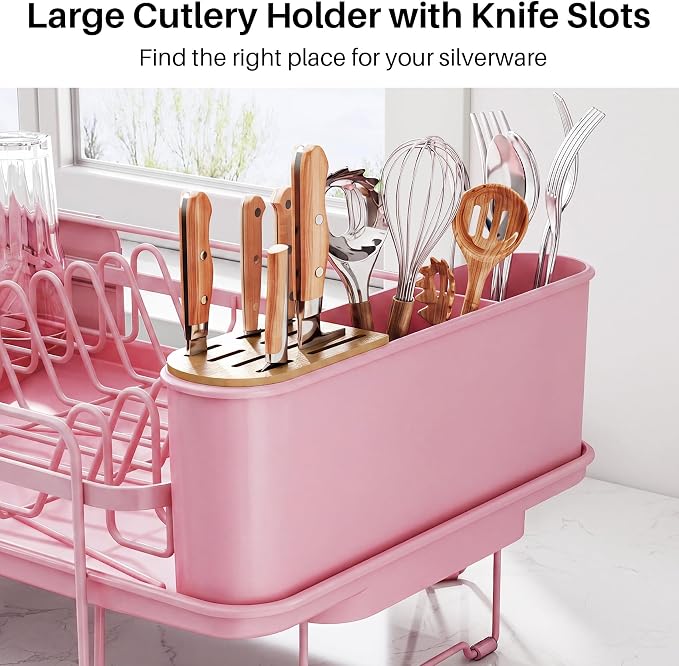 SNTD Large Dish Drying Rack for Kitchen Counter, Expandable, Adjustable Length - Image 9