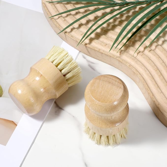 Molain 10 Pack Bamboo Dish Brush Set, Natural Dish Scrub Brush - Image 6