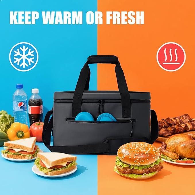 BBQ Blanket for Resting Meat, Portable Leak-Proof Meat Resting Bag, 5mm Thick Cotton Padding for Insulation, Dual-Use as Grilling Accessories & Cooler Bag, Gift for BBQ Enthusiasts