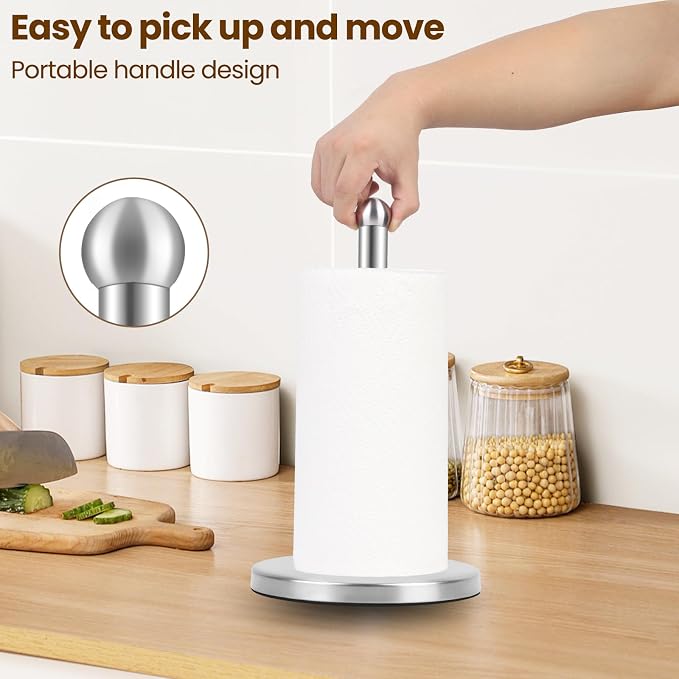 Paper Towel Holder, Kitchen Paper Towels Holder Stand - Image 7