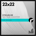 Americanflat 22x22 Picture Frame with Polished Plexiglass - Streamline Collection - Thin Border Square Frame for Wall Display - Hanging Hardware Included - Black