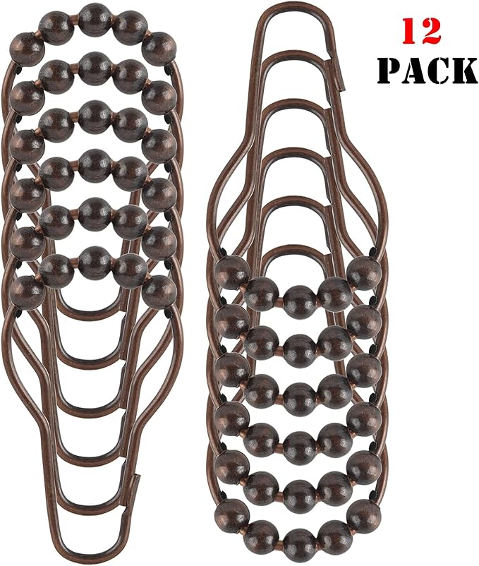 Shower Curtain Hooks Rings, Rustproof Metal Shower Curtain Rings - Image 7