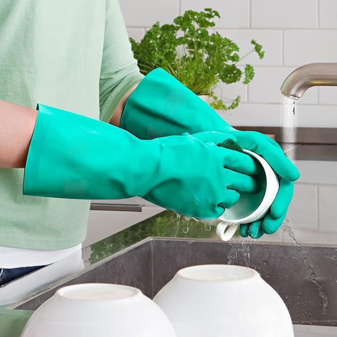 ThxToms Chemical Resistant Nitrile Gloves, Latex Rubber Free, 1 Pair, S | 15mil - Image 5
