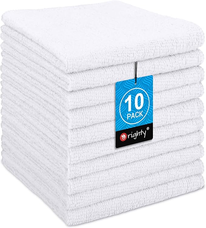 Orighty Wash Cloths, Face Towels 12x12 Inch 10 Pack by AllRightinOrighty