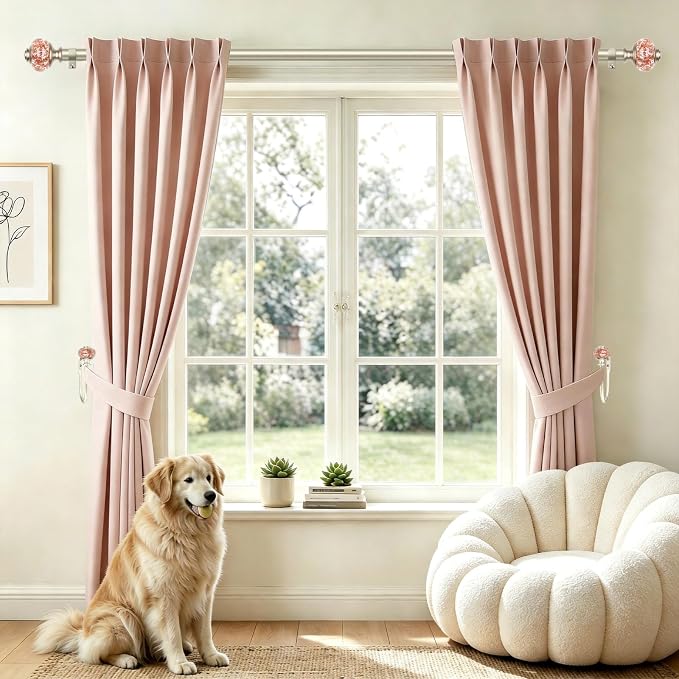 USFOOK Rose Gold Curtain Holdbacks, Decorative Drapery Tiebacks, 1 Pair | - Image 8
