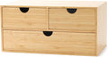 Bamboo Desk Organizer with Drawers, 3-Drawer Desktop Storage Box | 3 Drawers by Wisuce