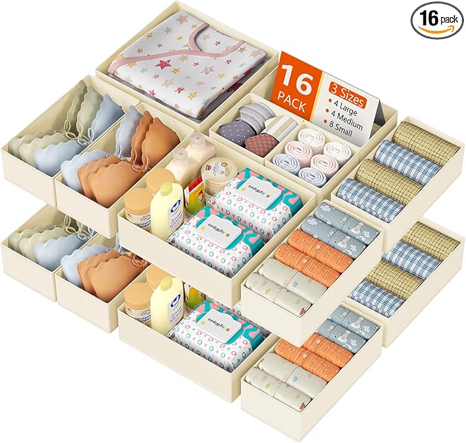 DIMJ Drawer Organizer Clothes 16 Pack by DiMJ