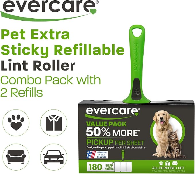 Evercare All Purpose Pet Hair Lint Roller - Image 2