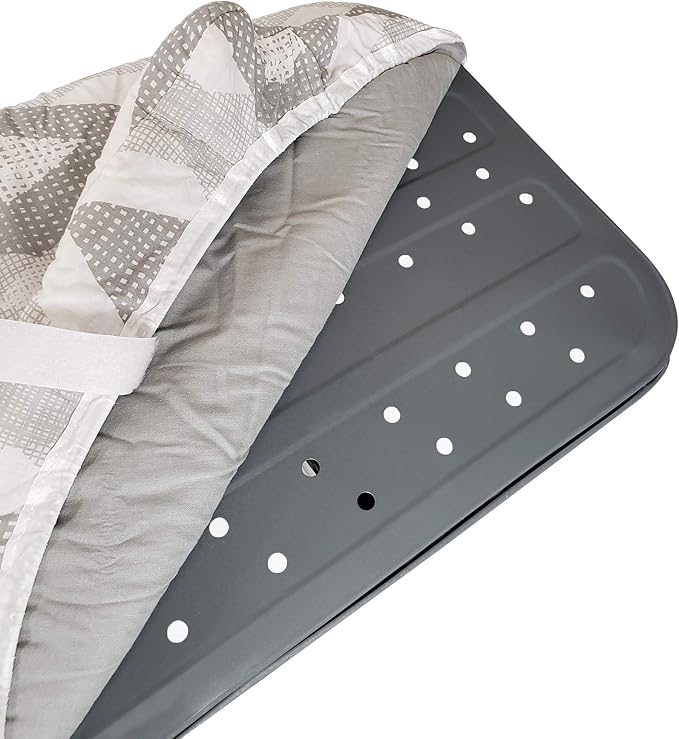 HOMZ Premium Standard Width Ironing Board Cover and Pad, Light Blue Solid - Image 5