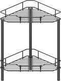 HuggieGems Metal Floor Standing Corner Shower Caddy, 2 Tier by HuggieGems