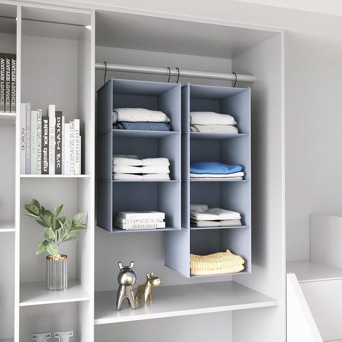 Hanging Closet Organizer 3-Shelf, Oxford Fabric Wardrobe Storage, shoes & - Image 4