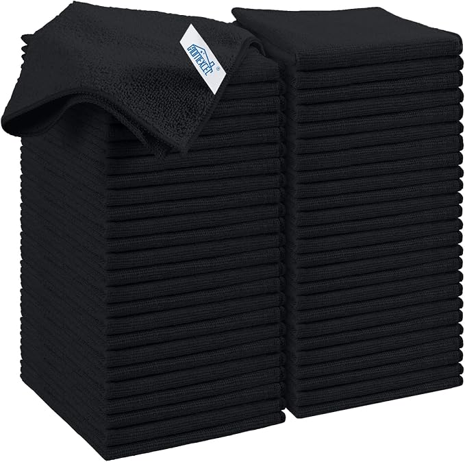 HOMEXCEL 50PK Microfiber Cleaning Cloth, Cleaning Rag by HOMEXCEL