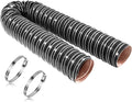 NOWBALL 1.5in Automotive Air Duct Hose, Length 2 Meter-6.6ft, 1.5" Silicone Flexible Cooling Ducting, 38mm High Heat Brake Exhaust Hose for Car, Garage, Dryer Air System Black
