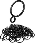 Curtain Rings with Eyelets, 48 Pack Metal Drapery Rings by Unknown