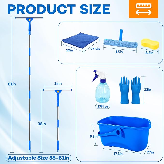 ALOTIKI 9Pcs Window Cleaning Kit - Image 3