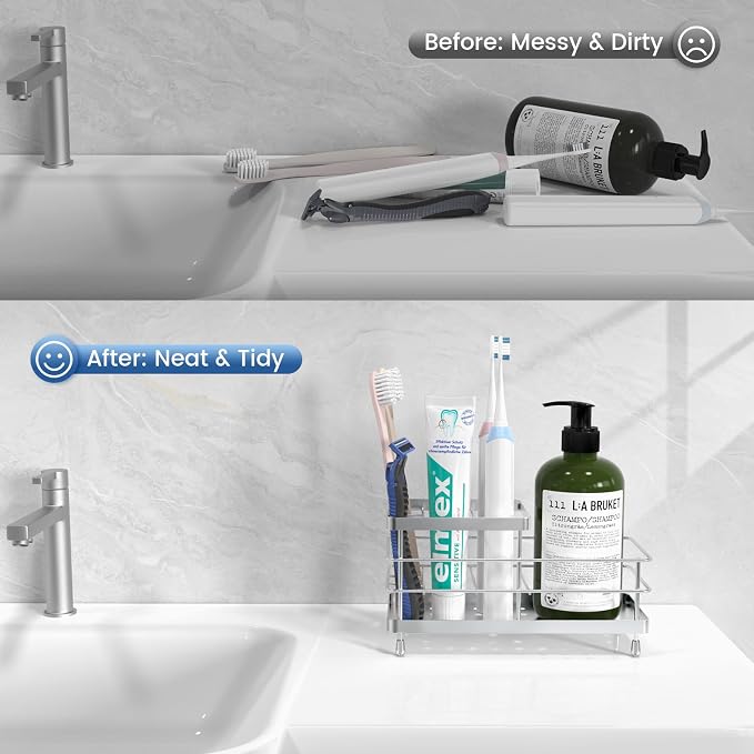 Luxspire Toothbrush Holders for Bathroom, Stainless Steel, 6 Slots, For - Image 5