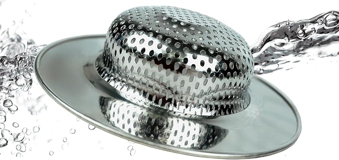 RSVP International Endurance® Stainless Steel Large Sink Strainer, 4.5" | Traps - Image 2