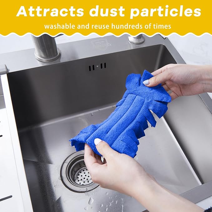 Zubebe 6 Pcs Reusable Duster Refills Fleece - Image 4