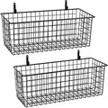 Kinlink 2 Sets Black Extra Large Hanging Wall Basket by KINLINK