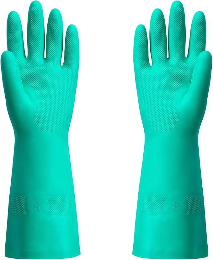 ThxToms Chemical Resistant Nitrile Gloves, Latex Rubber Free, 1 Pair, M | 15mil by ThxToms