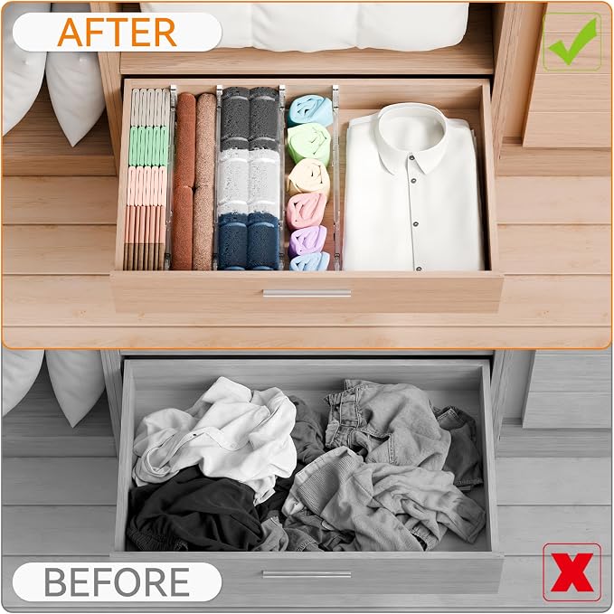 8 Pack 3.2 Inch Shallow Acrylic Drawer Dividers - Image 6
