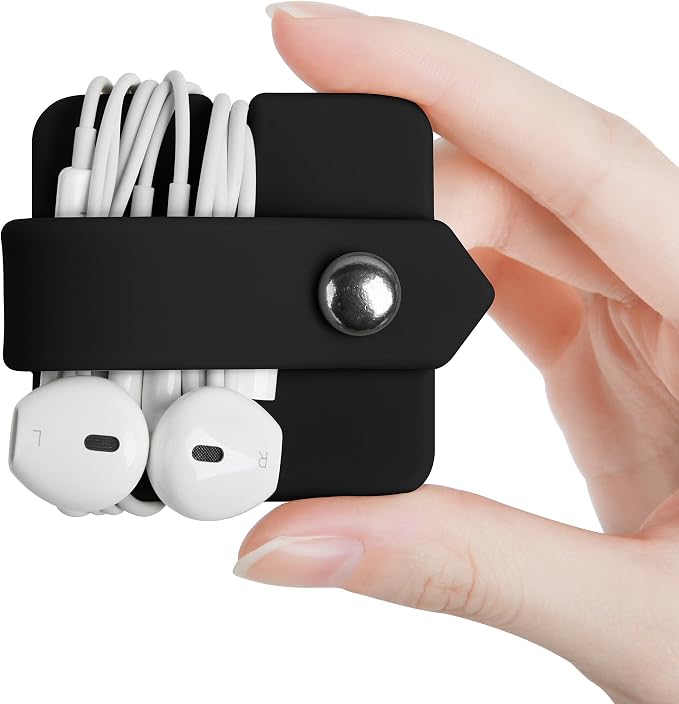 Headphone Case Cord Organizer Earbuds Holder Earphones Case Wrap Winder Headset - Image 2