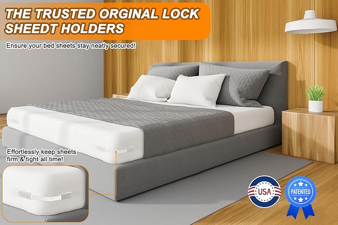 Bed Sheet Holders for Corners, No More Loose Sheets, Easy Installation for Any - Image 3