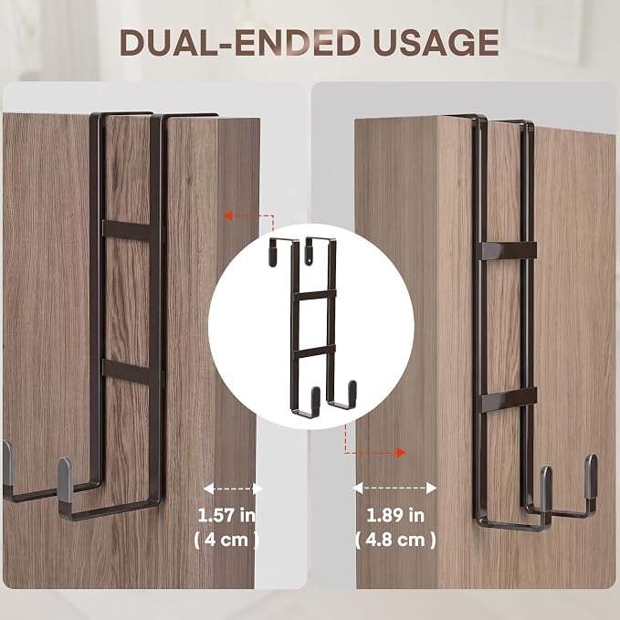 FYY 2 Packs Over The Door Hooks, Double Sided Door Hanger Hook - Image 2