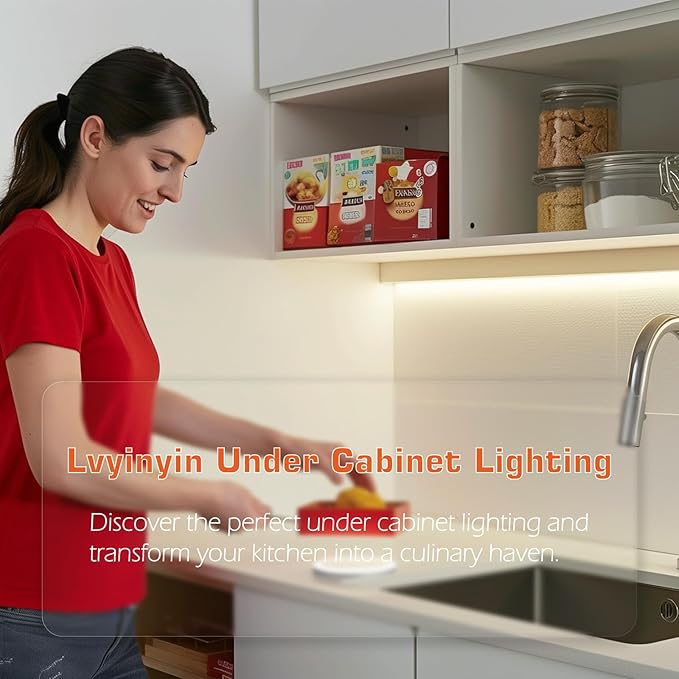 Under Cabinet LED Bar 12inch, Single Counter Light for Kitchen Shelf Cupboard, Display Cases Back Lighting, Closet Light, 120V Wall Plug in, On Off Switch, 2 Bars, Daylight