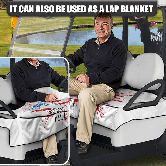 Golf Cart Seat Cover Cushion Featuring Breathable Microfiber Fabric, Waterproof Protection and Secure Non-Slip Design for Comfortable Outdoor and Daily Cart Use