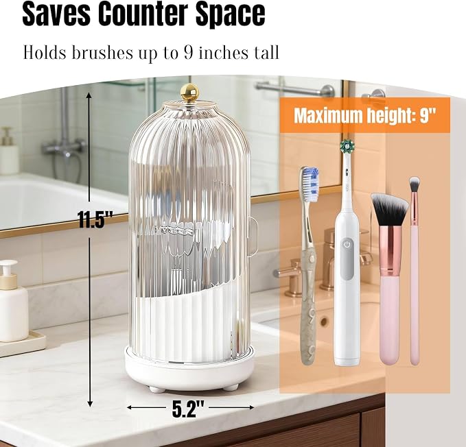 JEESA Dustproof Toothbrush Holder Organizer - Image 7