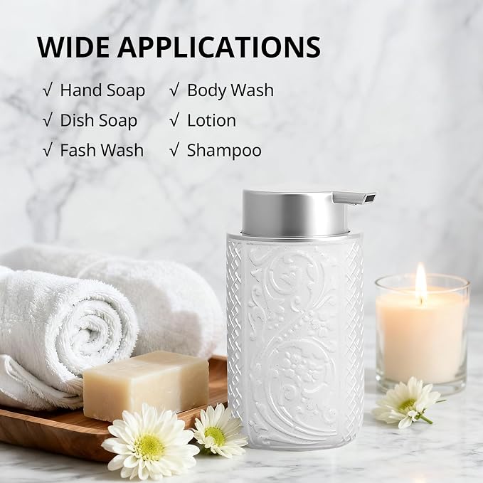 12OZ/350ML Ceramic Foaming Soap Dispenser Empty Hand Soap Dispenser Refillable - Image 7