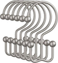 Amazer Matte Nickel Shower Curtain Hooks, Rust-Resistant Metal Shower Hooks by Amazer