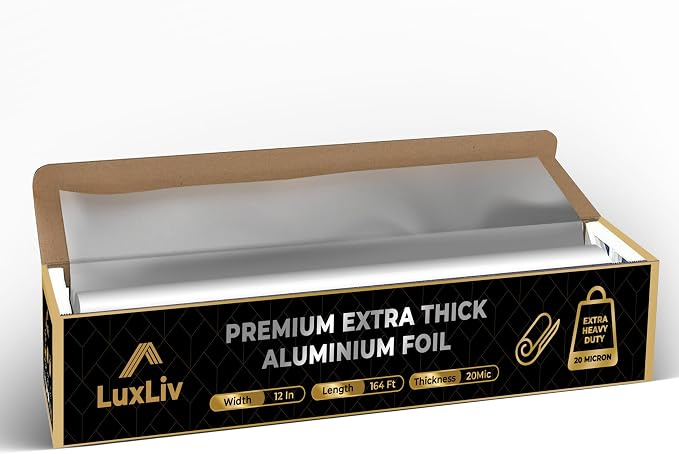 Aluminum Heavy Duty Tin Foil Roll – 12 inch wide x164 ft Length, 161 sq ft – - Image 2