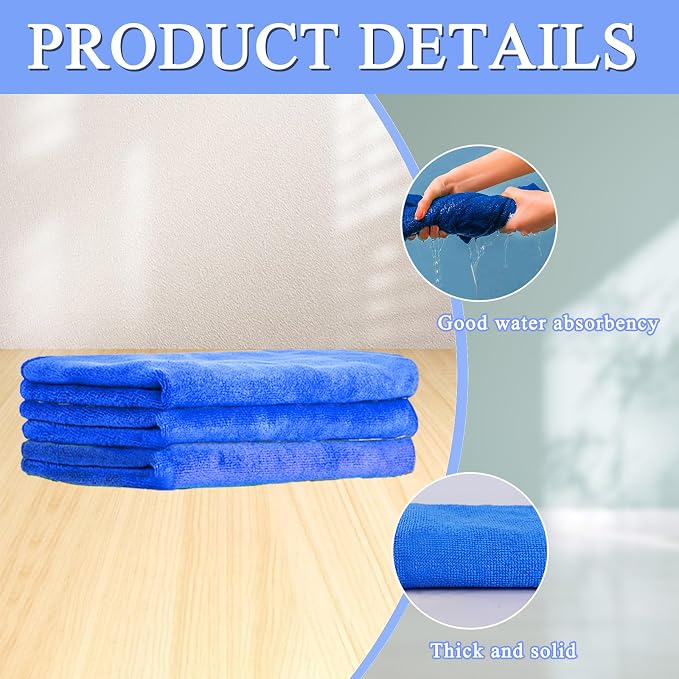 9 Pcs Extra Large Microfiber Cleaning Cloth, Microfiber Towels - Image 3