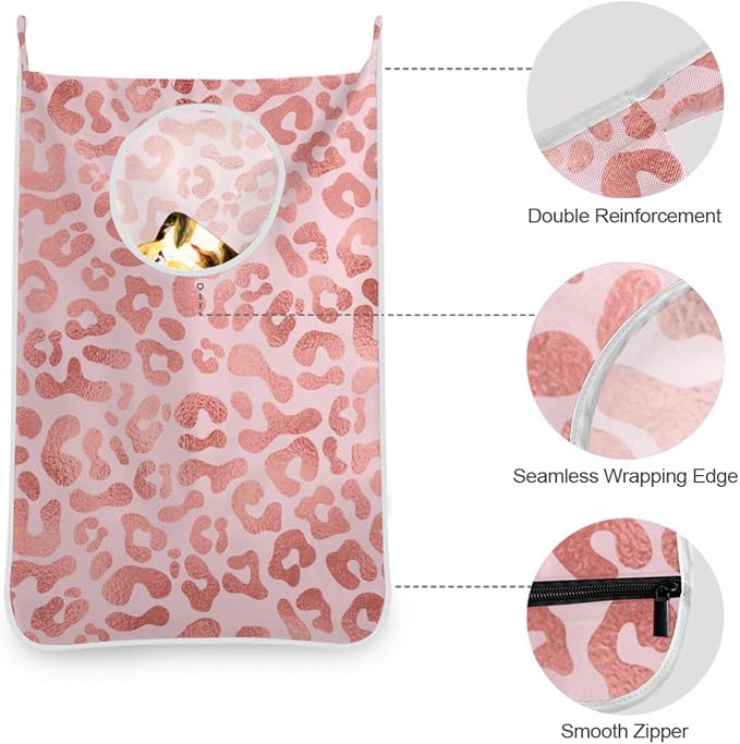 1PC Hanging Laundry Hamper Bag Over the Door Laundry Hamper Wall Hamper Large - Image 6