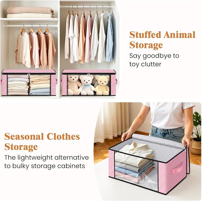 35L Closet Organizers, Foldable Under Bed Storage Containers | Storage Bags - Image 4
