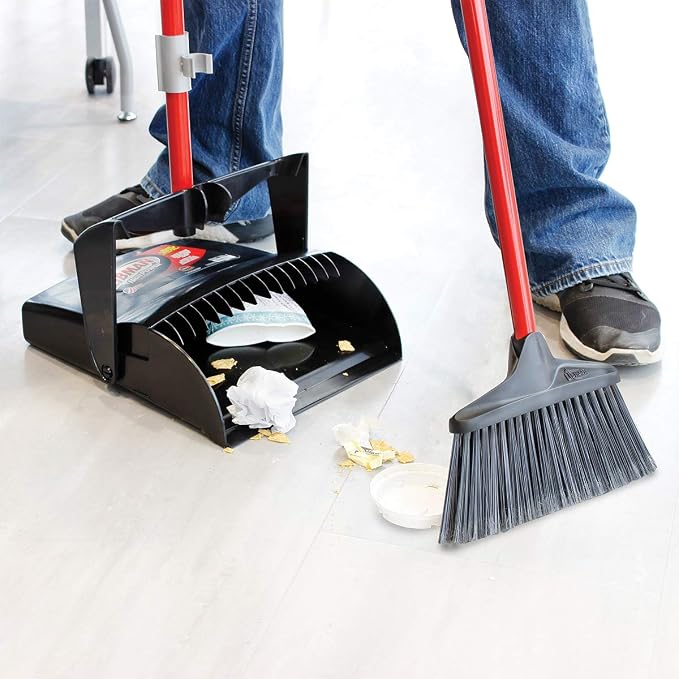 Libman Commercial 919 Lobby Dust Pan and Broom Set - Image 3