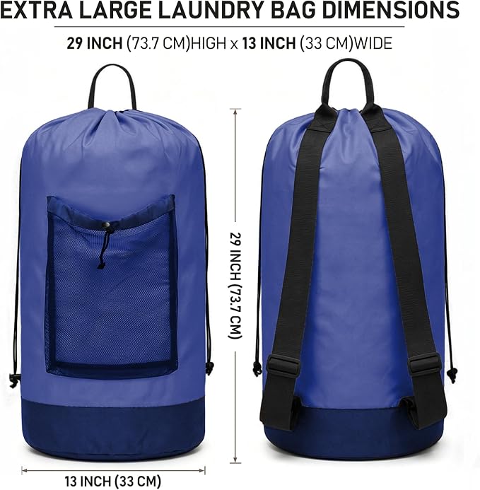 Backpack Laundry Bag, Durable polyster Laundry Backpack Bag - Image 2