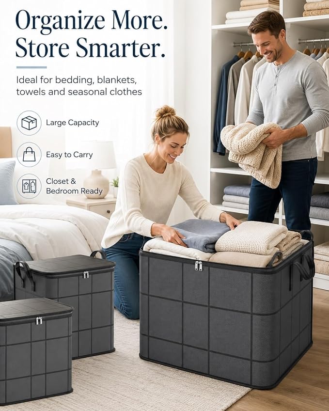 3 Pack 180L Spacious Moving Storage Bin, Portable Moving Storage Bags, Foldable - Image 2