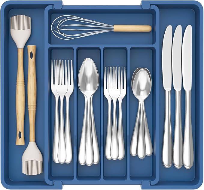 Lifewit Expandable Silverware Drawer Organizer, Kitchen Utensil Tray | BPA-free by Lifewit