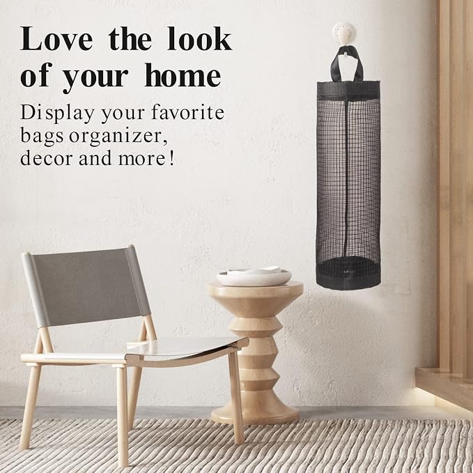 Plastic Bag Holder, Grocery Bag Holder Mesh Hanging Storage Bag Dispenser - Image 6