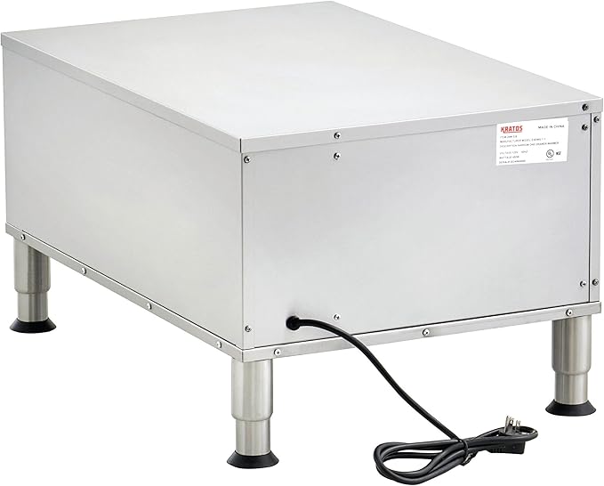 Kratos Commercial Electric Drawer Warmer, Stainless Steel Single Drawer Food Warmer for Restaurants and Hotels, Narrow Design, 120V, 450W