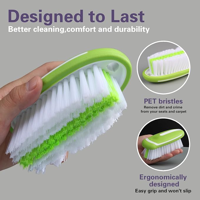 Carpet and Upholstery Cleaning Brush, Carpet Scrubber Stiff Bristle Detailing - Image 3