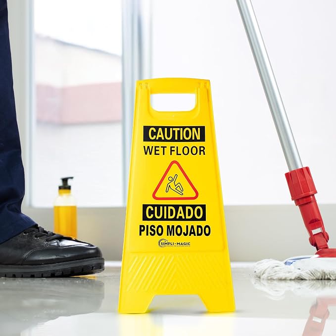 Simpli-Magic 24" Height Wet Floor Caution Signs, 6 Pack – Double-Sided - Image 6