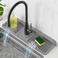 PoYang 17.7 Inch Faucet Mat for Kitchen Sink Splash Guard, Snap Button Holds It by PoYang