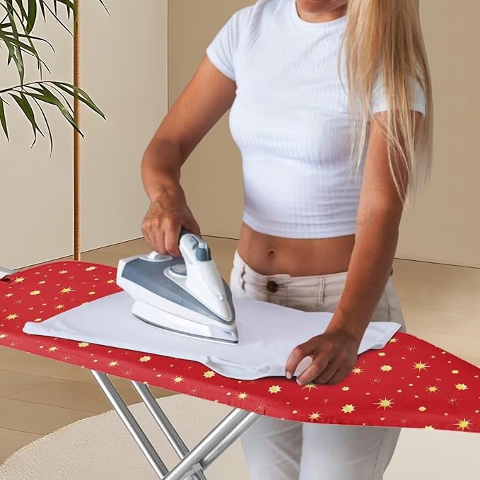 Iron Board Cover with Padding Red Stars Print Ironing Board Covers Protective - Image 3